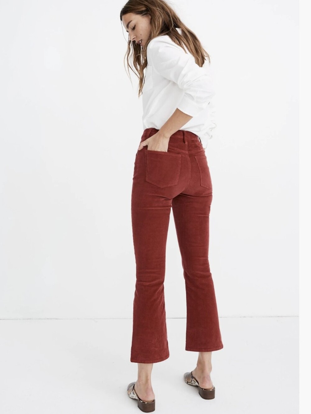 Cali Demi-Boot Jeans in Corduroy Button-Front Edition